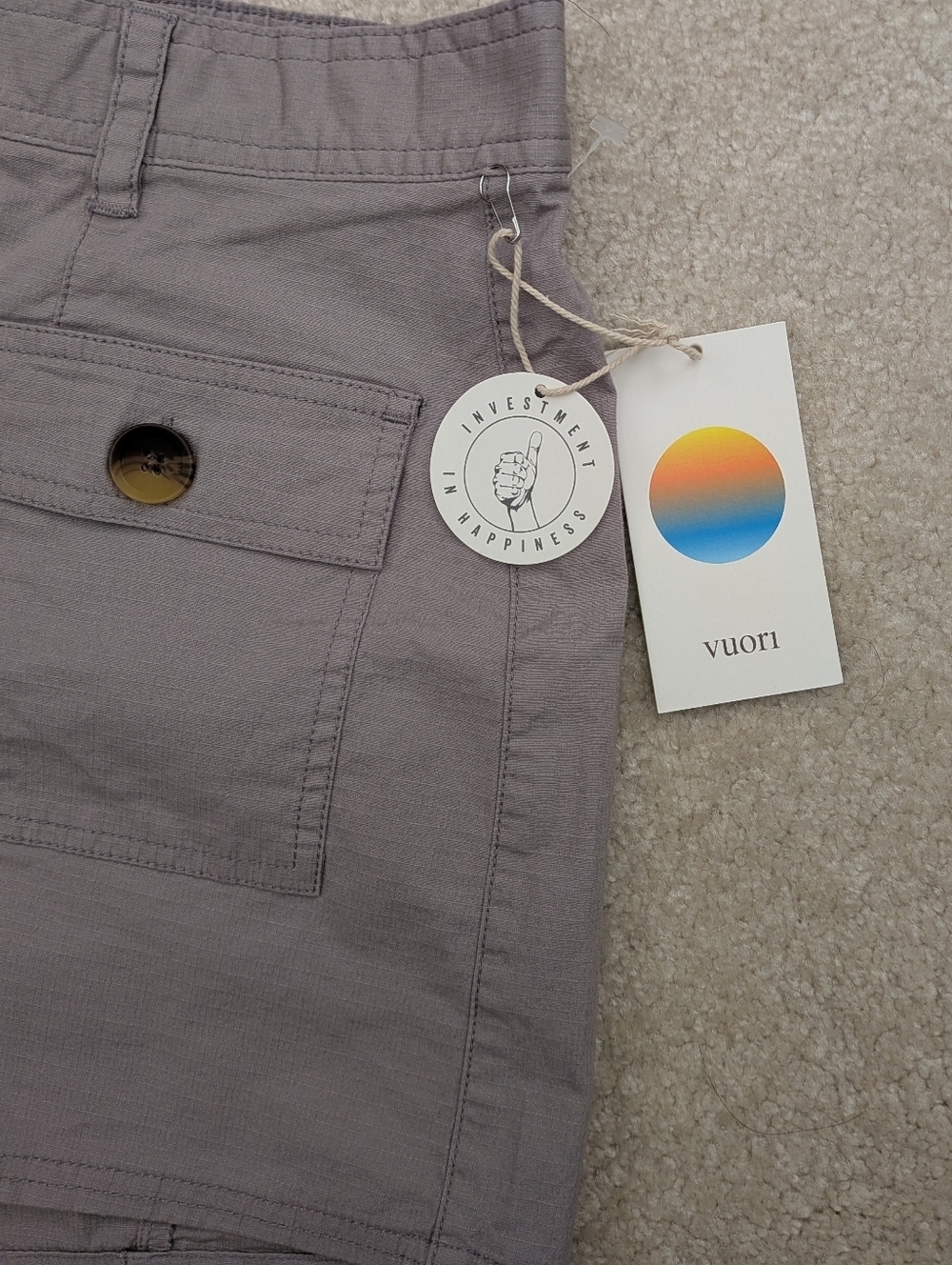 NWT Vuori gray shorts large - Picture 6 of 7